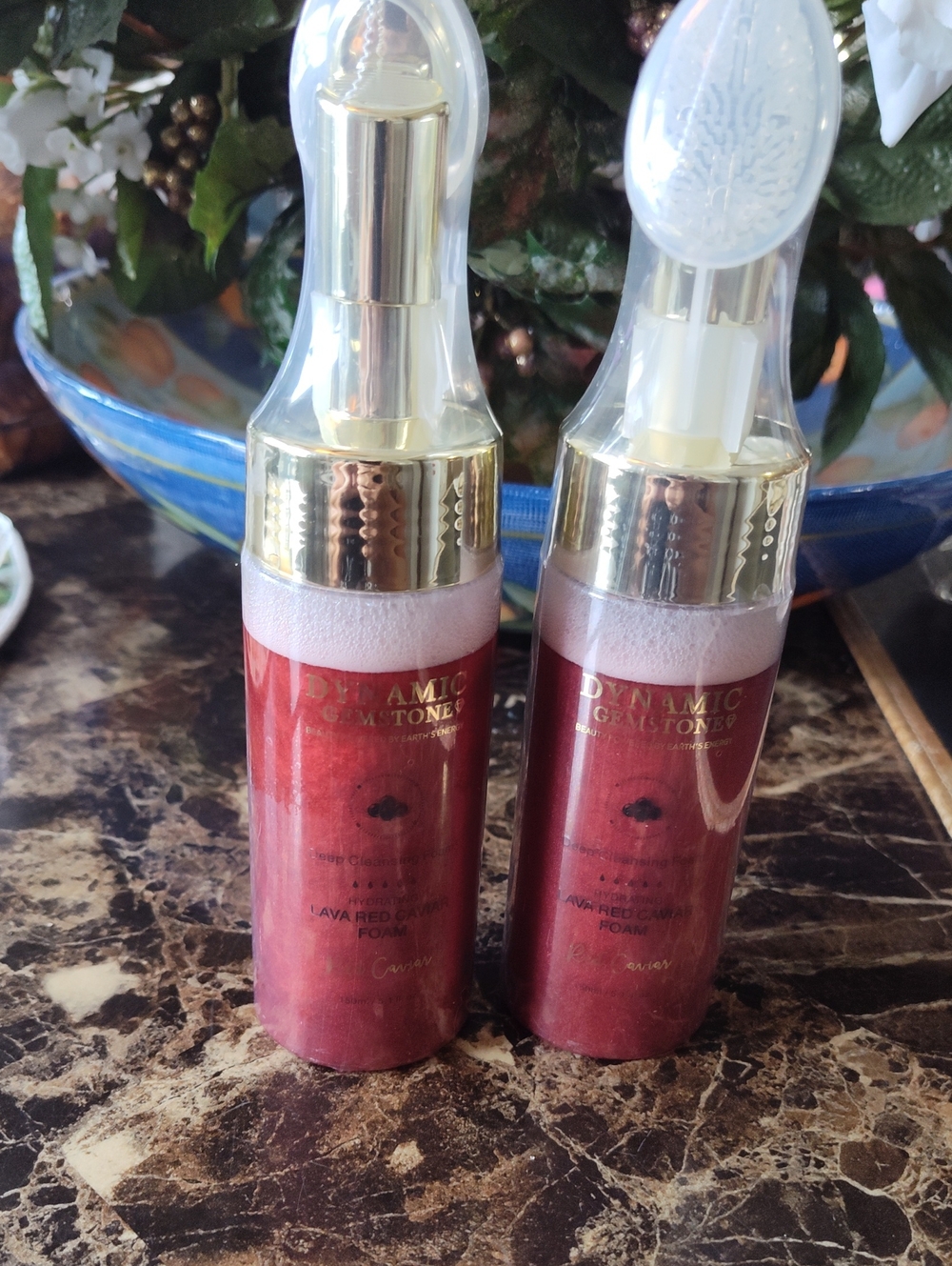 Two Unopened Dynamic Gemstone Lava Red Foaming Cleanser - Red